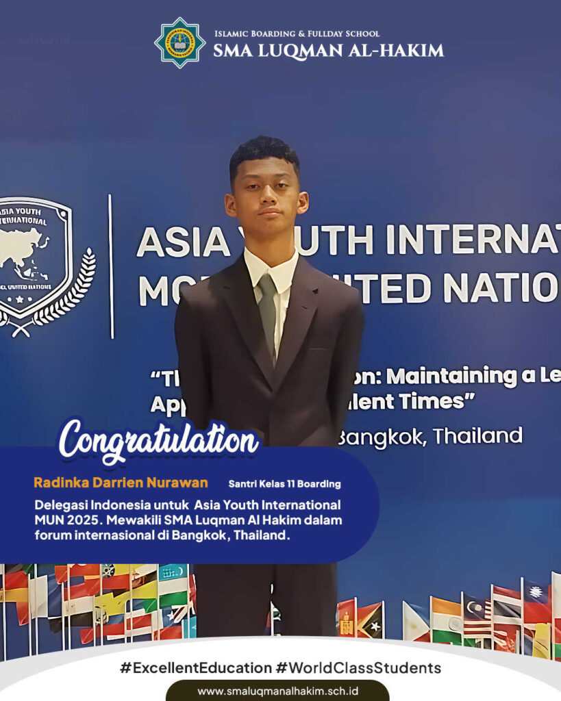 Santri SMA Luqman Al Hakim Berangkat ke Bangkok untuk Mengikuti Asia Youth International MUN 2025