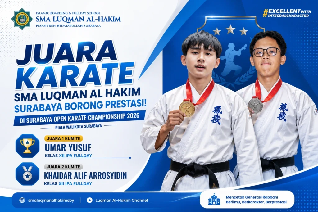 Juara Kumite Surabaya Open Karate Championship 2026 SMA Luqman Al Hakim Surabaya