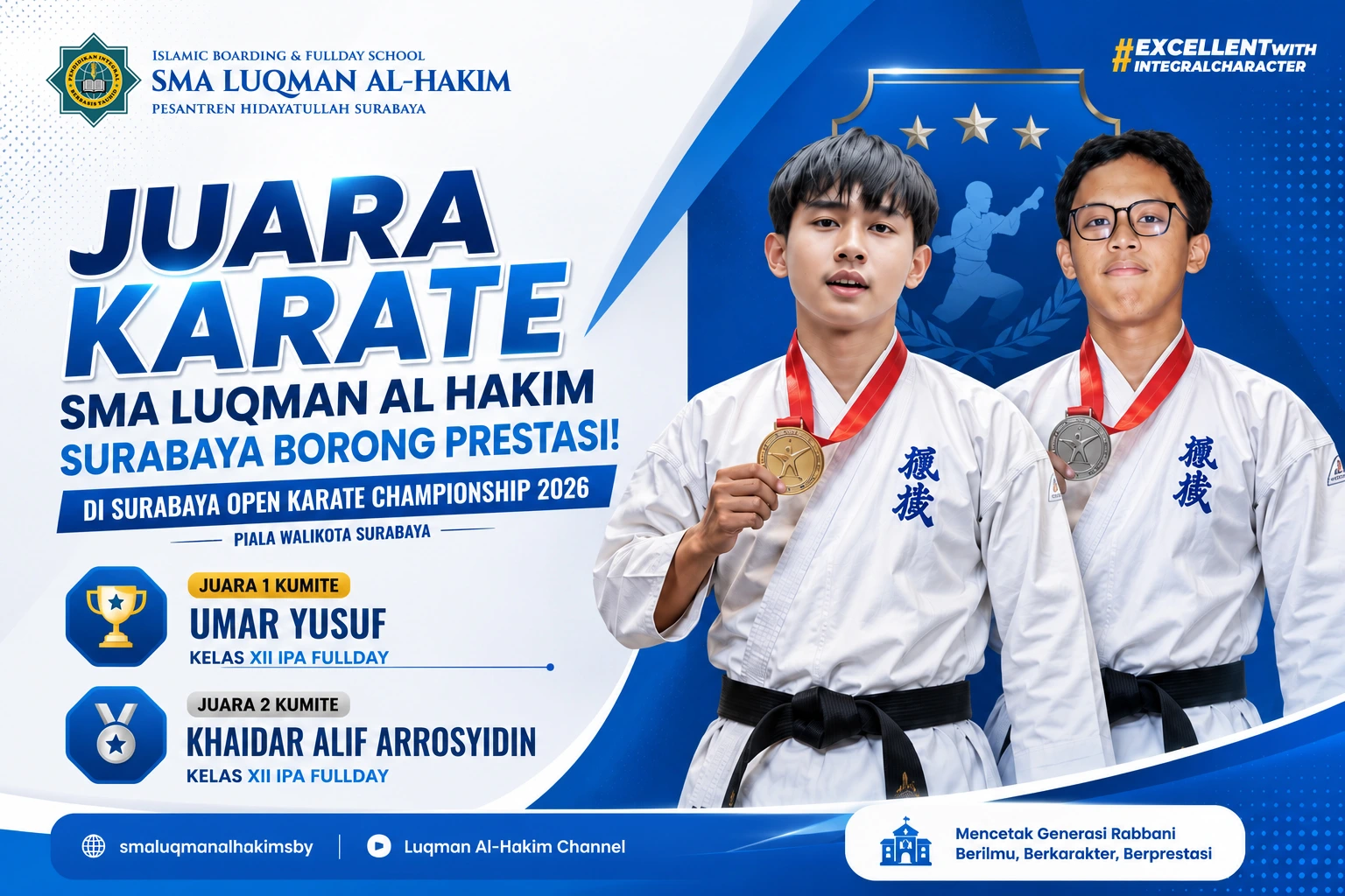 Juara Karate SMA Luqman Al Hakim Surabaya Raih Prestasi Membanggakan